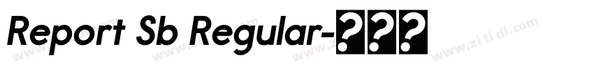 Report Sb Regular字体转换 Report Sb Regular字体转换